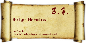 Bolyo Hermina névjegykártya